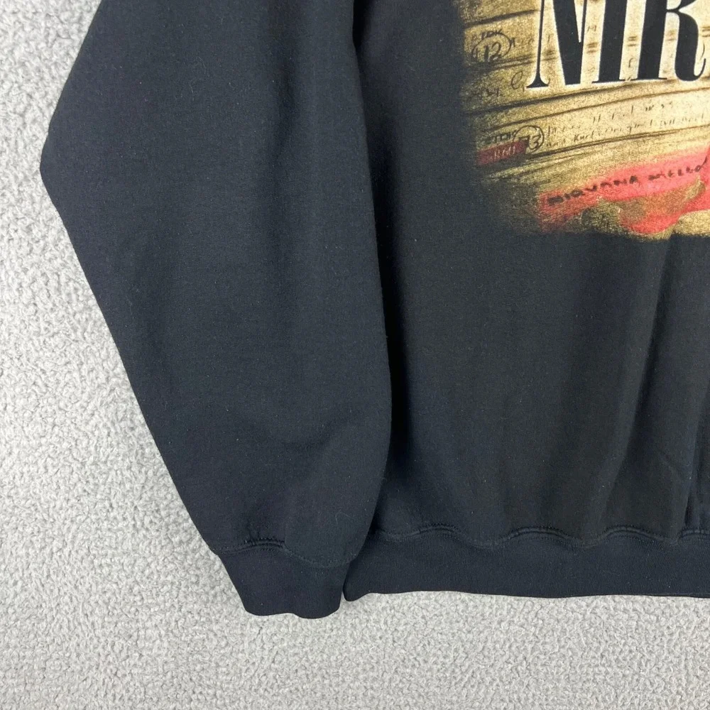 Vintage Nirvana Sweatshirt Adult Large Graphic Print Front‎ Gildan Crew Neck